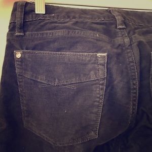 Straight leg dark gray corduroy GAP pants